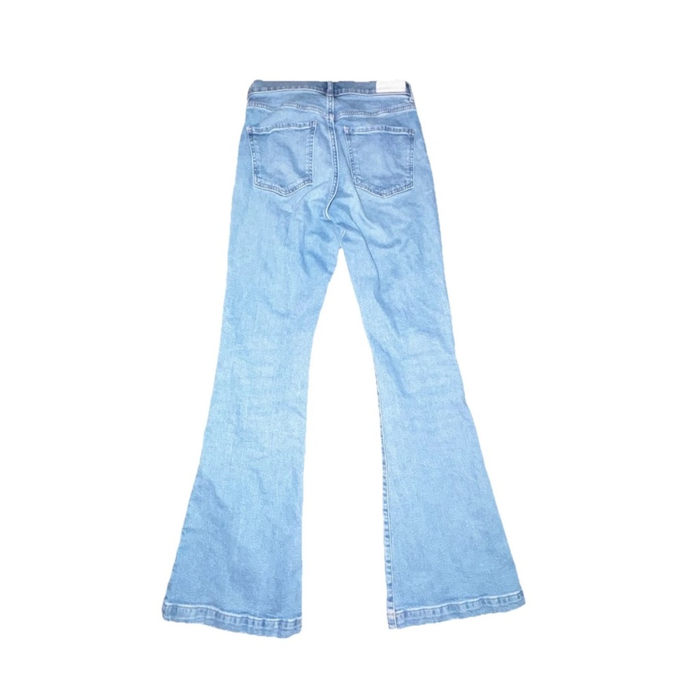 Express Jeans Women’s Size 2R High Rise Seamed Festival Flare Light Wash - Picture 3 of 8